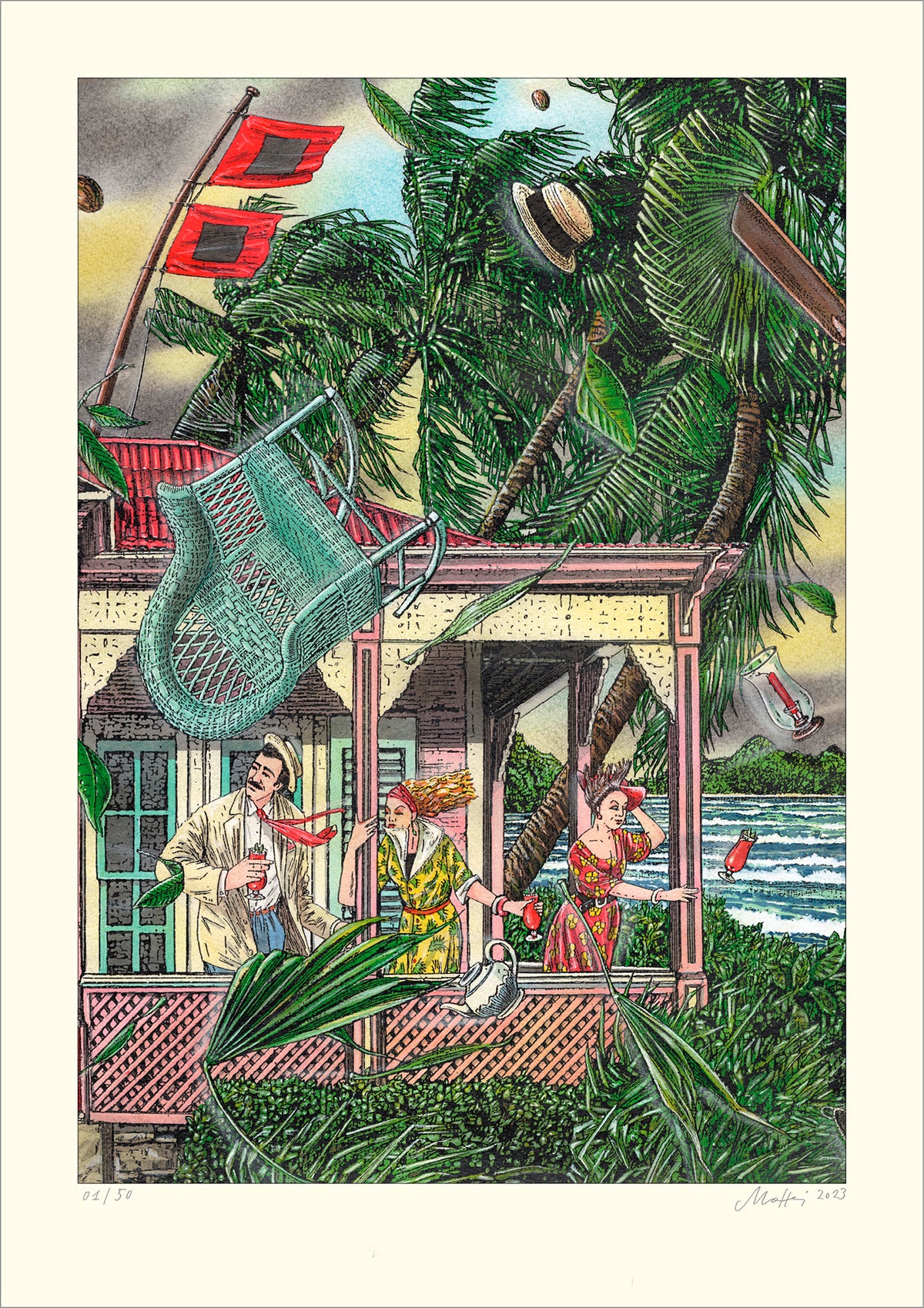 Every afternoon at three we had a hurricane